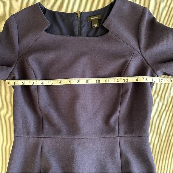 Halogen Navy Stretch Sheath Dress - Size 6 - Picture 5 of 8